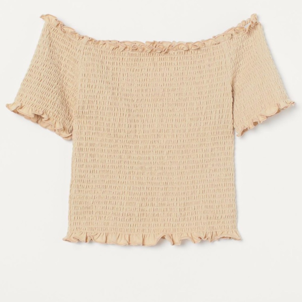 H&M Tan color off the shoulder top